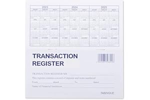 TABINQUE 12PCS Check Registers for Personal Checkbook, Easy to Read Checkbook Register