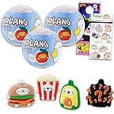 Molang Blind Ball Party Favors 3 Pack – Bundle with 3 Mini Figurine Blind Balls Plus Stickers, More | Molang Mystery Figure for Kids, Teens