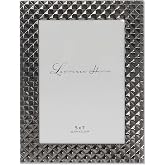Lawrence Frames Metal Frame, Diamond Pattern, Black Smoke, 5x7