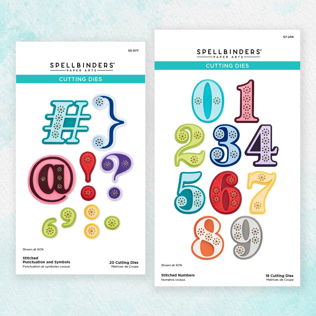 Spellbinders Bundle from The Stitched Numbers & More Collection, Metal, ONE