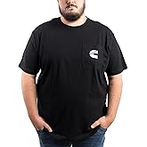 Cummins Men Standard Short Sleeve Pocket Tee, Black