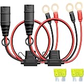 GC008 X-Connect Compatible with NOCO Battery Charger Accessories Cables | M10 (3/8in) XL Eyelet Terminal seamless installations/Waterproof/20Afuse/22IN,Intelligent battery trickle charger cable 2PK