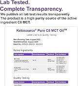 Ketosource Pure C8 MCT Oil 500ml | 99%+ Purity Caprylic Acid Coconut Free of view 4
