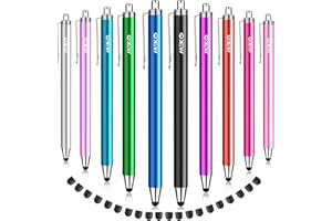 Stylus Pens for Touchscreens,MEKO 10 Pack Thin Rubber Tip Stylus Replaceable Tip Feature Bundle W/ 20 Pcs Replacement Tips for iPad iPhone Tablets Smartphone&All Touch Screen Devices(10 Stylus+20Tips)