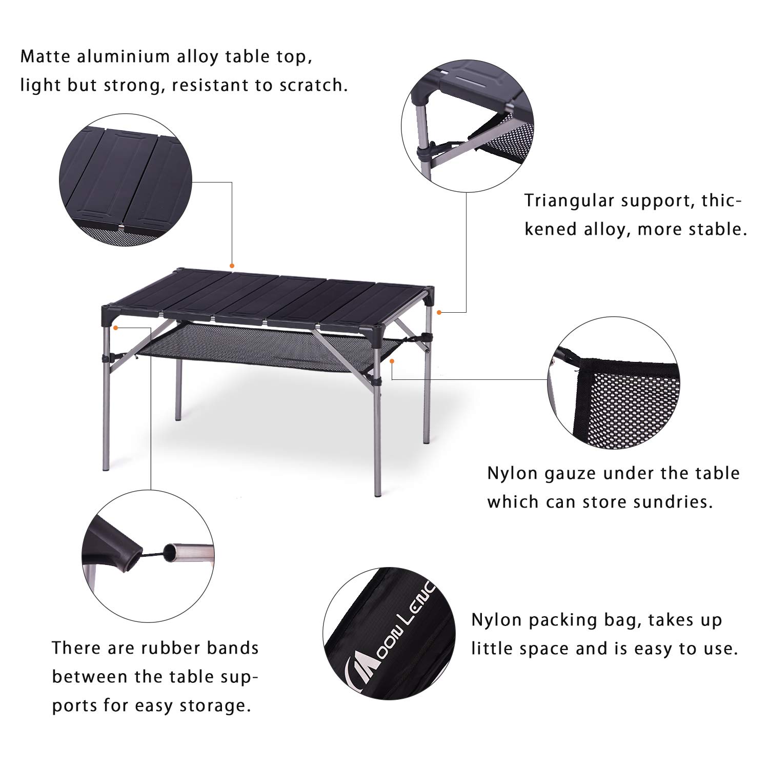 moon lence folding table