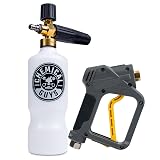 Chemical Guys EQP402 Snubby Pressure Washer Gun, Foam Cannon Attachment + EQP_310 TORQ Professional Foam Cannon Max Foam 8 (For Car, Truck, Home, RV, Boat, Connects To Pressure Washer) - 2 Item Bundle