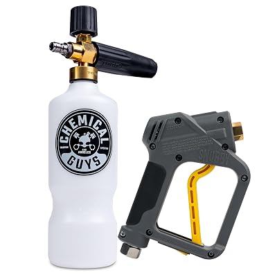 Chemical Guys EQP402 Snubby Pressure Washer Gun, Foam Cannon Attachment + EQP_310 TORQ Professional Foam Cannon Max Foam 8 (For Car, Truck, Home, RV, Boat, Connects To Pressure Washer) - 2 Item Bundle