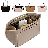 ETTP Purse Organizer Insert for LE PLIAGE Top Handle (Beige, Small)