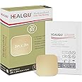 Healqu Hydrocolloid Wound Dressing - 2x2" Thin - Box of 20 Large Bandages - Sterilized Bordered Hydrocolloid Patches for Bed Sores, Abrasions, and More - Waterproof and Absorbent with Protective
