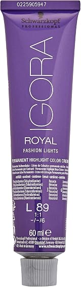 Schwarzkopf IGORA Royal Fashion Lights L-89 Red Violet Hair Colour Cream 60ml view 1