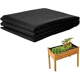 Wshxjzyay 63 * 83 inch Raised Garden Bed Liner, Non Woven Fabric Liner for Large Veg Trough, Keeps Soil Contained and Water Drained