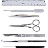 DEXSUR Dissection Kit for Biology Lab &amp; Anatomy - Stainless Steel Scalpel Knife Set for Medical &amp; Veterinary Students, KIT1023-7 Pcs