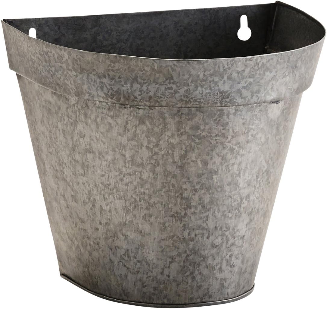 Zinc Wall Planter Wall Flower Box 21x17x18 Cm Amazon Co Uk Garden Outdoors