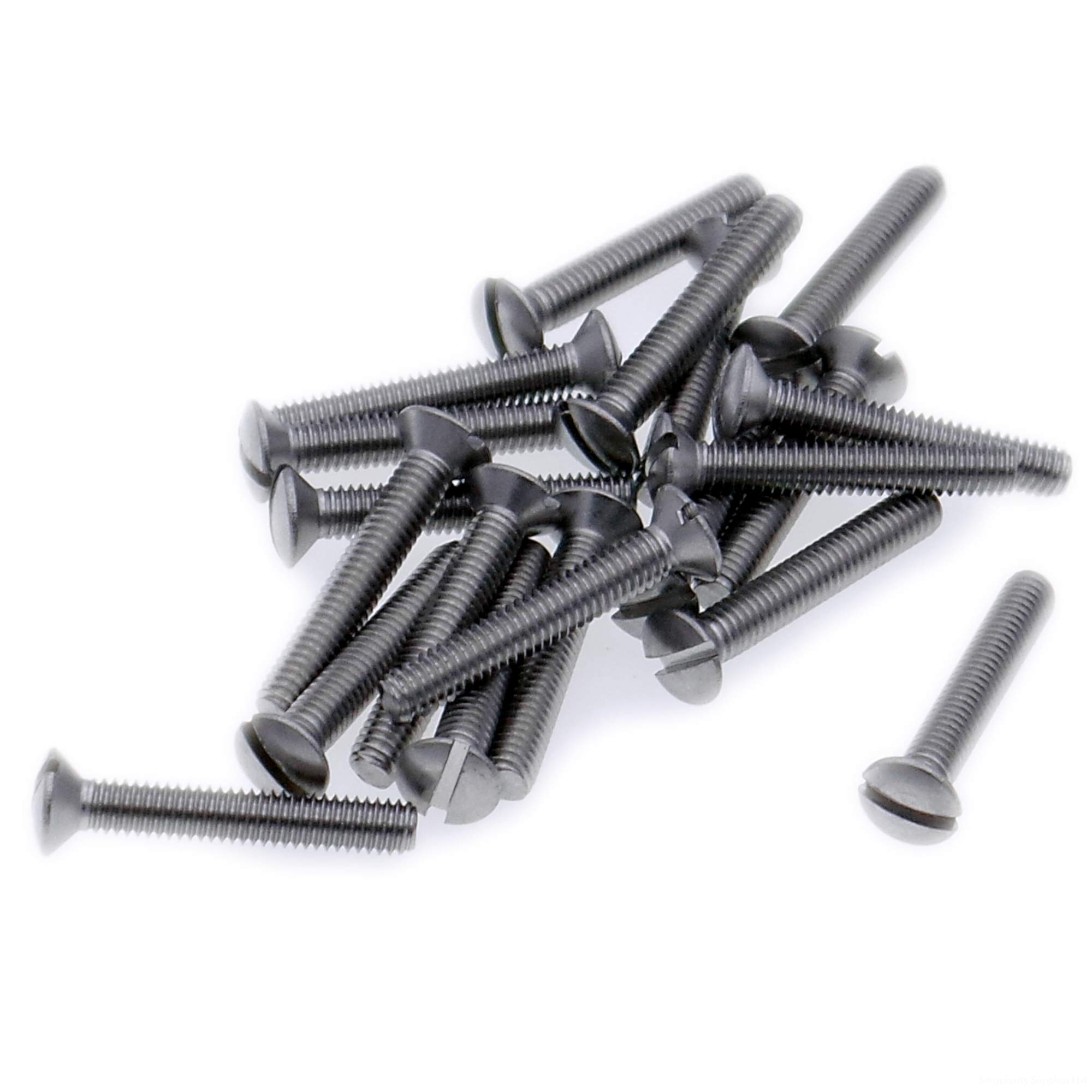 M2 (2mm x 25mm) Slot Raised Countersunk Machine Screw (Bolt) - Stainless Steel (A2) (Pack of 20)