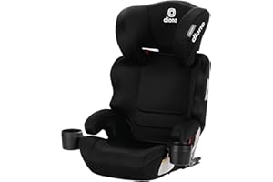 Diono Everett NXT High Back Booster Car Seat with Rigid Latch, Lightweight Slim Fit Design, 8 Years 1 Booster Seat, Black