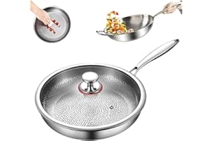 Siraat Pure Titanium Pan, 2026 New Upgrade to 100% Non-Toxic Titaniums Hammered Pan Pro, Titanium Frying Pan 12 inch, Extreme