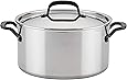 KitchenAid 5-Ply Clad Polished Stainless Steel Stock Pot/Stockpot with Lid, 8 Quart