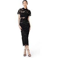 Amazon.com: Womens Apparel Fitted LACE Dress Black 8 : Clothing, Shoes &  Jewelry