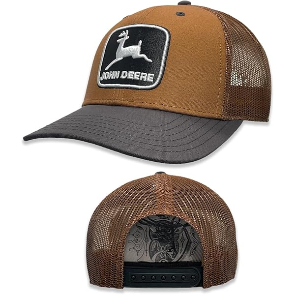 John Deere Men's Brown Canvas Hat with Patch at Amazon Men's