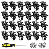 2" Caster Wheels Set of 24, Heavy Duty Casters with