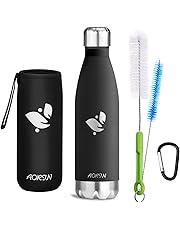 Aorin Doppia bottiglia per vuoto in acciaio inossidabile, processo di verniciatura a polvere, resistente ai graffi, facile da pulire.