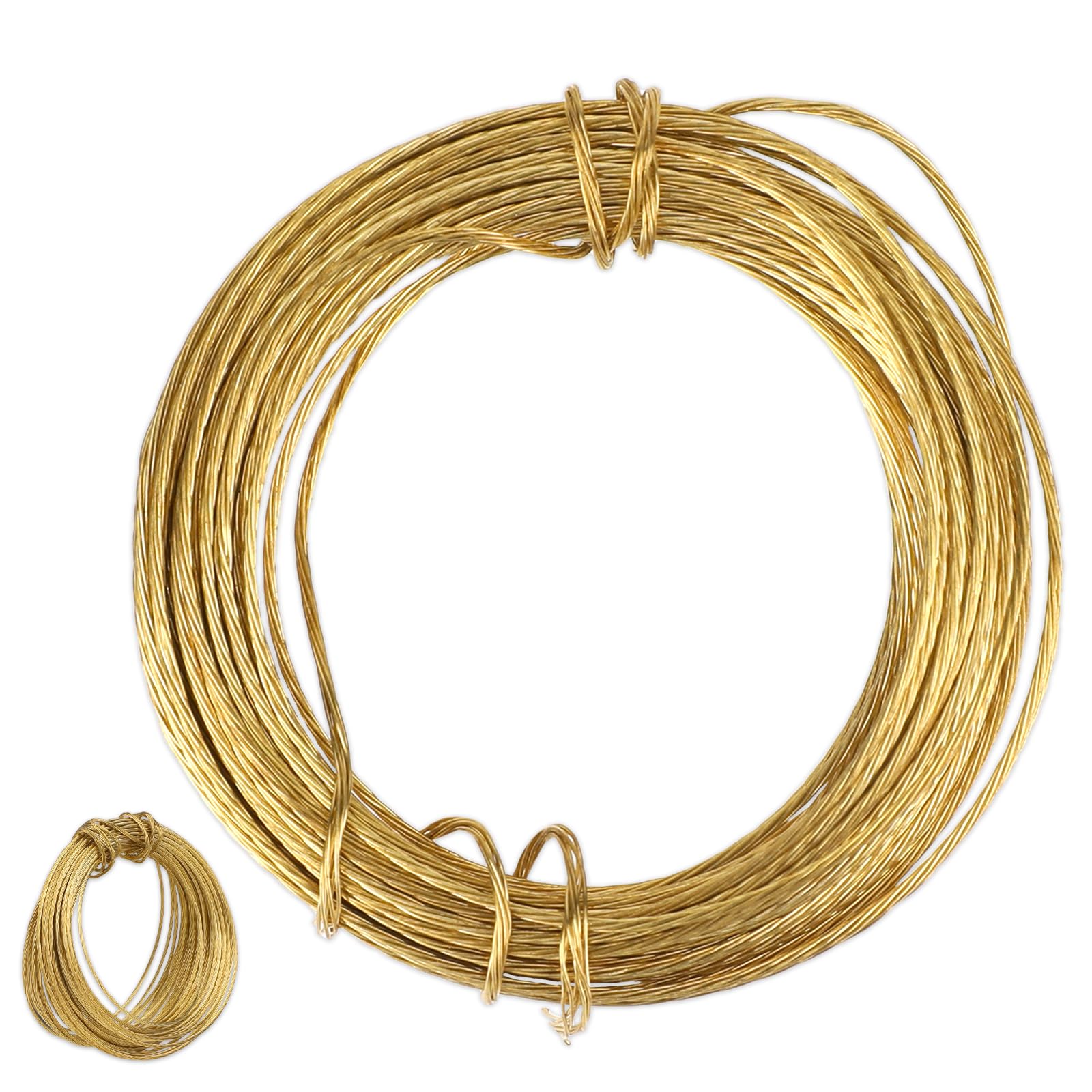 Heavy Duty Picture Hanging Brass Wire - 32.5ft Braided Copper Wire for Frames, Mirrors & Artwork, Supports up to 30lbs