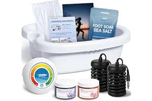 MELODIKO Ionic Foot Bath Detox Machine, Premium Ion Foot Spa for Home Use, Includes 3 Sea Salts (Original/Rose/Lavender), Basin, 2 Ion Arrays & Accessories, Perfect for Parents/Seniors/Partner/Self