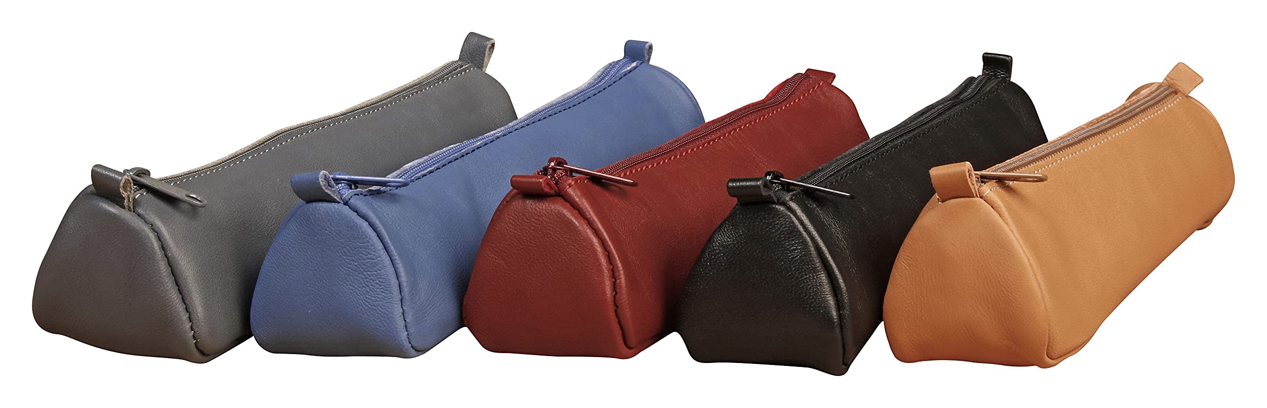 Clairefontaine 77014C - Age Bag Collection - One Genuine Lambskin Leather Trapeze Case - Dimensions: 21 x 5 x 5 cm - Random Colours - Manufactured in France