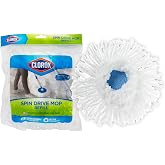 Clorox Spin Dry Mop Machine-Washable Refill Head, One Refill, White