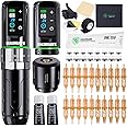 Dragonhawk Tattoo Kit, L3 Cordless/Cord Complete Tattoo Gun Rotary Pen Machine Kit, 2 Batteries, Power Supply with Extra Battery Rca Jack Part for Pro Artists