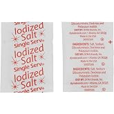 Single Serv Flat Salt Packets - Easy Open and Sprinkle for Perfect Seasoning, Ideal for Condiment Stations - 3000 Individual Salt Packets, 0.6g Servings