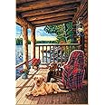 Dimensions Log Cabin Porch Paint by Numbers Kit for Kids and Adults, 14'' x 20''