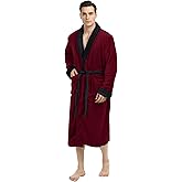 NY Threads Mens Robe, Luxury Plush Fleece Mens Bathrobe, Spa Bath Robe for Men
