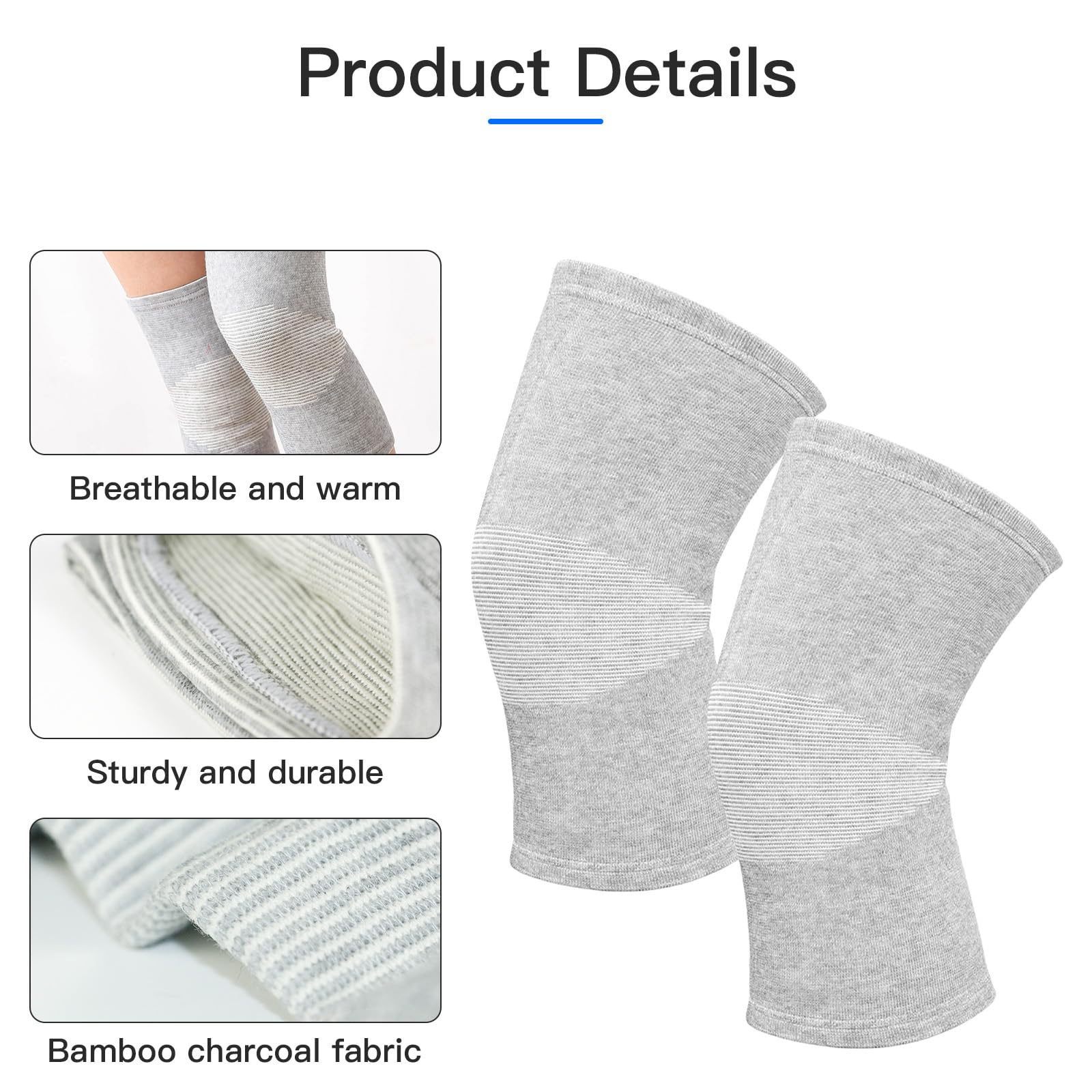 Condition photo showing New/Like New for onecompress - one compress premium bamboo knee sleeve 2-pack original(small(40-55kg))