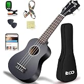 Soprano Ukulele Beginner Kit 21 Inch with Free Online Lesson Fast to Learn | for Kids Adult Student Starter Professional, with Case Strap Tuner Strings Picks