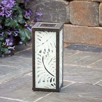 Amazon Com Smart Solar 3018wrm1 Palm Leaf Square Solar Lantern