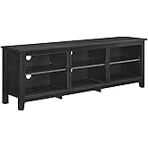 Walker Edison Wren Classic 6 Cubby TV Stand for TVs up to 80 Inches, 70 Inch, Black