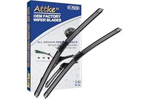ATTKE OEM Quality Front Windshield Wiper Blades, Factory Replacement Volvo S60 2011-2018 XC70 2008-2018 26"+20" (Set of 2)