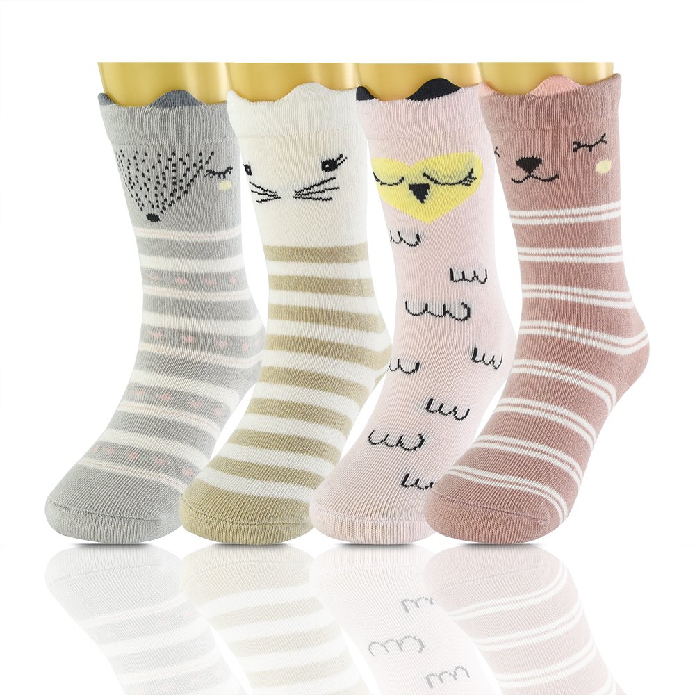 セット1 Slaixiu可愛い動物コットン子供用靴下男の子女の子1 B0727qtb69 M 10年オールズモビル4 パック ソックスブーティ 人気の雑貨がズラリ