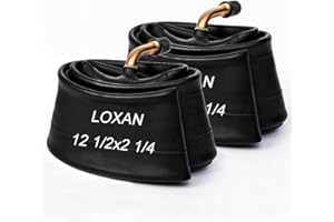 Loxan 2 Pack 12.5x2.25 Bike Inner Tubes Compatible with 12 and 12.5 inches Electric Scooters, 12 1/2 x 2 1/4 inch Replacement Bicycle Tubes with Angled Valve Stem for Electric Bike, E-Bike