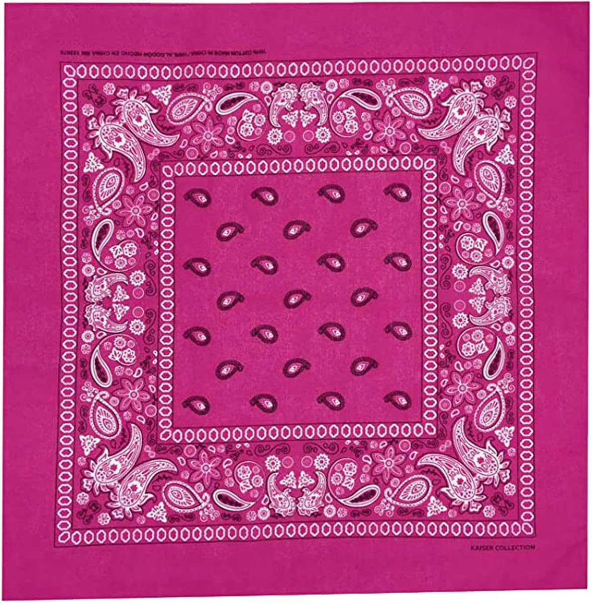 LM 12Pcs Bandanas 100% Cotton Paisley Print Head Wrap Scarf Wristband (Multi Color): Clothing