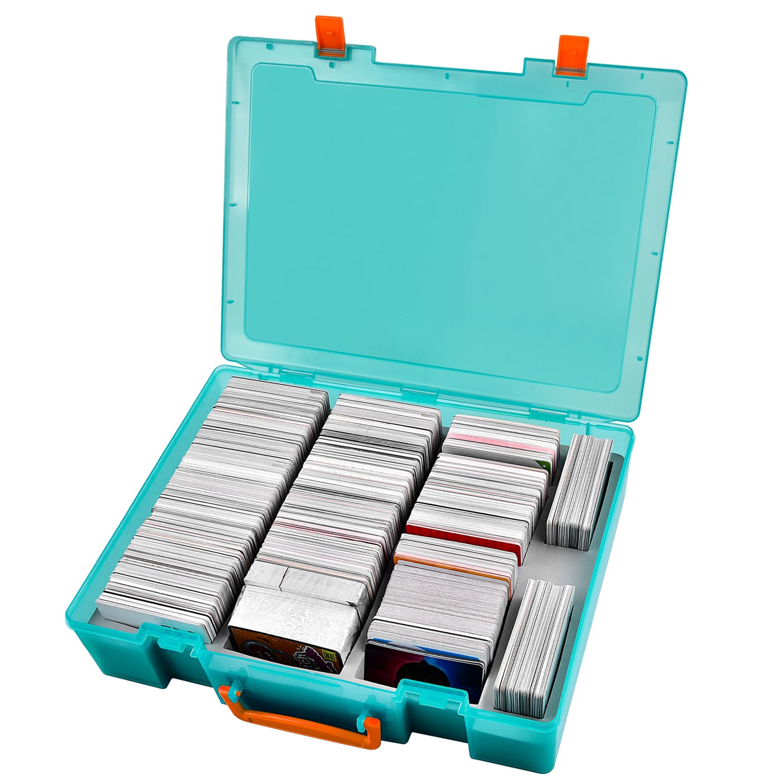 ALKOO 2200+ Card Case Holder for C.A.H/for MTG Deck Box Organizer Storage Compatible with Cards Against Humanity/for Magic The Gathering/for Yugioh/for Dominion/for Kids Against Maturity (Cyan)