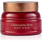 Spa Ceylon Cardamom Rose Body Scrub | Exfoliating Body Scrub for Smooth Skin | Nourishing Floral Rose and Cardamom Scrub 225g