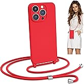 Blaspins Crossbody Strap Phone Case for iPhone 12 Mini, Adjustable Rope, Belt Neck Lanyard, String Detach Lanyard, Drop Proof Sturdy, Hiking Wrist Hands Free Protective Cover (5.4 inch) 12 Mini - Red