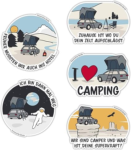 Qeedo Camping Sticker Set 5 Witzige Auto Sticker Mit Camping Motive Camping Aufkleber Amazon De Auto Motorrad Qeedo Camping Sticker Set 5 Witzige Auto Sticker Mit Camping Motive Camping Aufkleber Amazon De Auto Motorrad