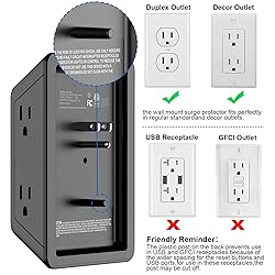 Surge Protector Outlet with 5-Multi Plug Outlet and
