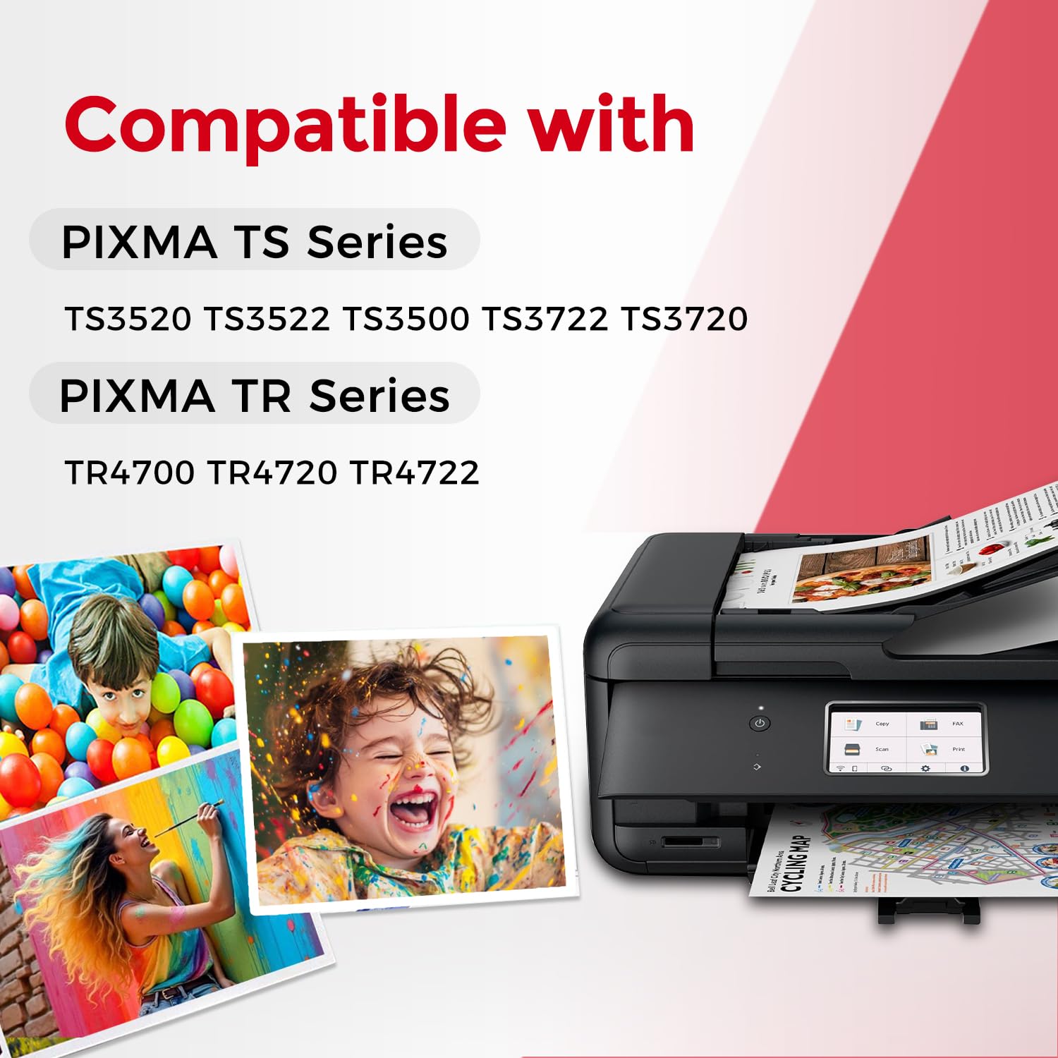 275XL 276XL Remanufactured Ink Cartridge Replacement for Canon Ink 275 276 (Black Color Combo, 2-Pack) PG275 CL276 XL for TS3522 TR4720 TR4722 TS3520 TS3500 TR4700 TS3700 TS3720 TS3722 Printer