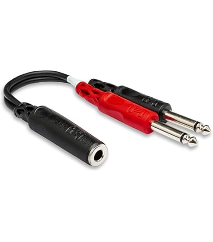 Hosa - YPP-111 - Cable en Y 1/4 TS à Deux 1/4 TSF - Nantel Musique