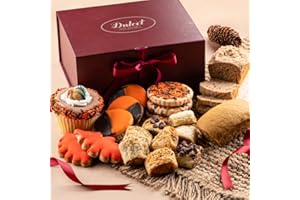 Thanksgiving Pumpkin Bread and Turkey Cupcake Collection Give Thanks Gift Basket for Holiday Gifting surprise Family, Friends, Him, Her, Parents, Wife or Husband By Dulcet Gift Baskets