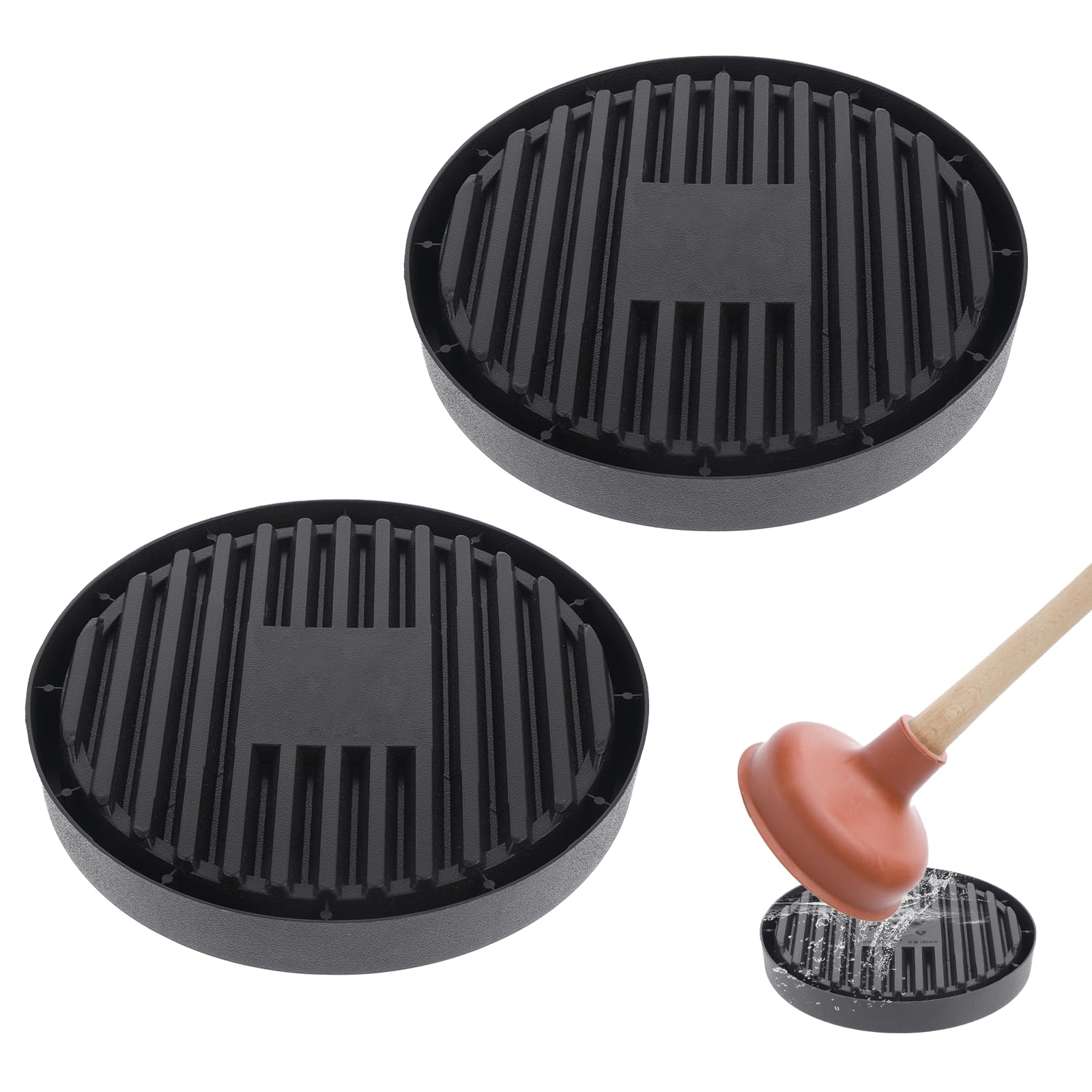 Photo 1 of 2pcs Plunger Mat Plunger Tray Plunger Holder Plunger Mat Air Drying Mat Universal Toilet Plunger Holder Wicks Water From Plunger and Dries Quickly Toilet Plunger Holder Only